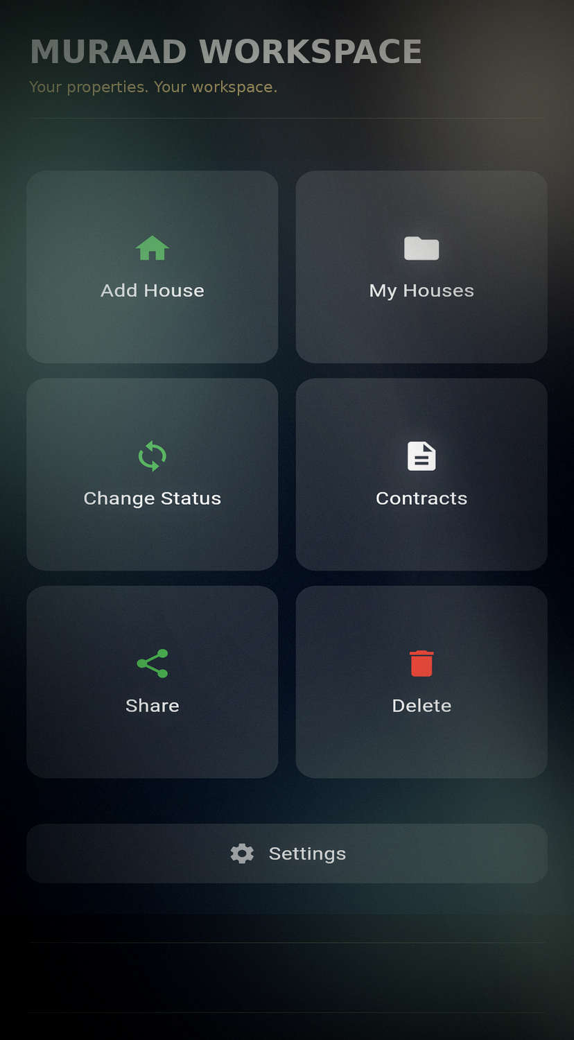 Muraad Workspace interface